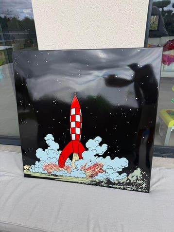 Tintin - 1 Geëmailleerde plaat Tintin: de raket die, Nieuw