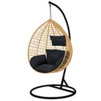 Hangstoel Rotan Zwart | Indoor/Outdoor | Laatste Stuks!, Zwart, Nieuw, Ophalen of Verzenden, Eén