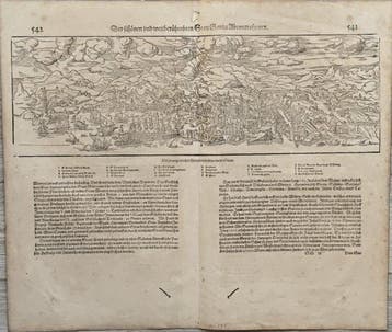 . - Vogelvluchtperspectief van de stad Genua.; Sebastian, Boeken, Nieuw