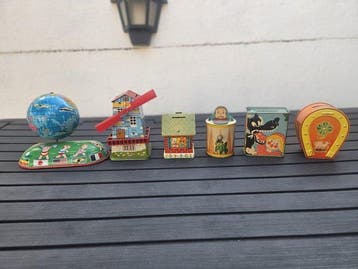 Spaarpot (6) - blik en metaal - Vintage spaarpotten