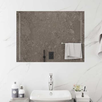 vidaXL LED Badkamer Spiegel Doorzichtig 80 x 60 cm gehard, Huis en Inrichting, Verzenden, Nieuw
