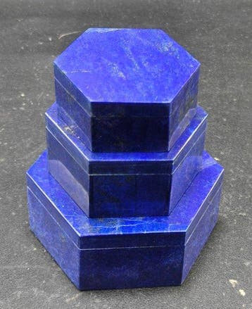 Lapis Lazuli-edelsteen Sieradenkistjes - Hoogte: 107 mm -, Verzamelen, Mineralen en Fossielen