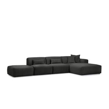 Loungebank Veenendaal - loungebanken - Zwart, Huis en Inrichting, Nieuw, 150 cm of meer, Stof, 300 cm of meer