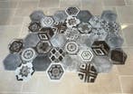 1,65 m2 hexagon patroontegels en uni tegels, Ophalen, Keramiek, Nieuw, 20 tot 40 cm