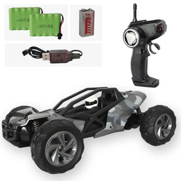 Open RC Auto Camo Grijs + extra accu, Ophalen of Verzenden, Nieuw, Afstandsbediening
