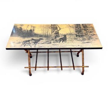Bijzettafel - IJzer, Hout - Herten, Antiek en Kunst