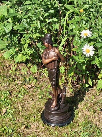 Figuur - Junger neapolitanischer Fischer - Brons