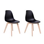 Zwarte Eetkamerstoelen KITO | Beukenpoot | Laatste Stuks!, Twee, Zwart, Nieuw, Ophalen of Verzenden