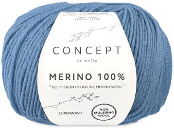 Katia Concept Merino 100% - 94 licht jeansblauw - Wol Gare, Ophalen of Verzenden, Nieuw