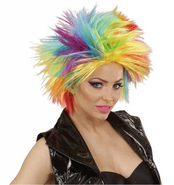 Punk pruik regenboog, Ophalen of Verzenden, Nieuw