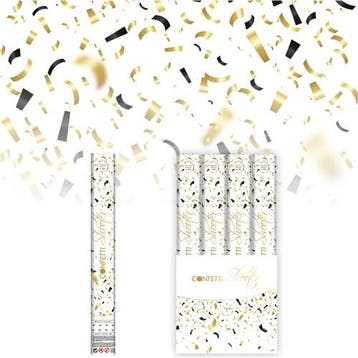 Confetti shooter zwart/goud (40cm), Ophalen of Verzenden, Nieuw