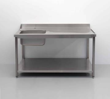 HCB RVS Aanvoertafel met spoelbak 150 cm rechts Horeca, Ophalen of Verzenden, Nieuw in verpakking