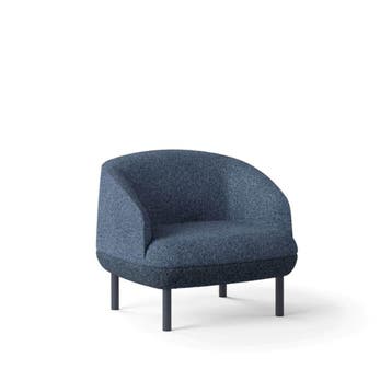 Loungestoel Kopa met metalen poten, Nieuw