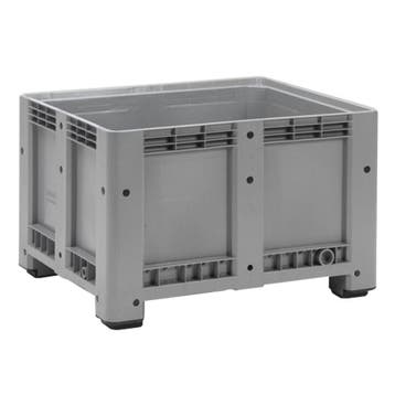 Kunststof Palletbox Grijs 1200 x 1000 x 760 mm 4 poten - 610, Verzenden, Nieuw
