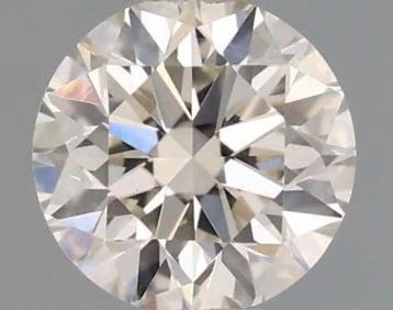 1 pcs Diamant (Natuurlijk) - 0.60 ct - Rond - J - VVS1 -, Nieuw