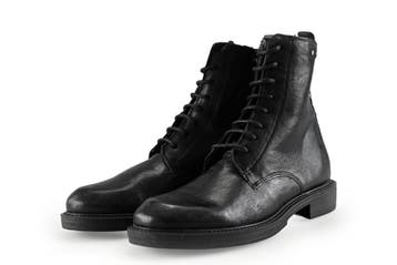 Linea Zeta Veterboots in maat 38 Zwart, Verzenden, Zwart, Overige typen, Zo goed als nieuw