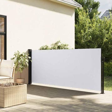 vidaXL Windscherm uittrekbaar 117x300 cm wit, Tuin en Terras, Verzenden, Nieuw