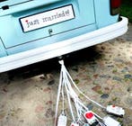 Nummerbord Just Married Loving Hearts, Kleding | Dames, Verzenden, Wit, Sweet-One, Nieuw