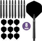 ABC Darts - Dart Flights en Dart Shafts Combi set - Zwart, Ophalen of Verzenden, Nieuw, Pijlen