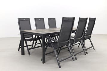 Hartman Roma/Kings tuinset antraciet - 220x100 cm., Verzenden, Nieuw, Overige materialen, Tuinset