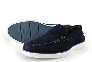 Memphis One Loafers in maat 41 Blauw, Kleding | Heren, Loafers, Zo goed als nieuw, Memphis One, Verzenden