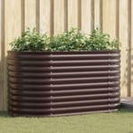 vidaXL Verhoogd bed Bruin 160 x 80 x 81 cm Staal, Verzenden, Nieuw, Metaal, 60 tot 100 cm
