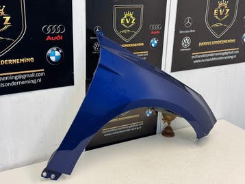 Spatbord/voorscherm rechts Ford Focus Eco Boost bj2014 blauw, Gebruikt, Voor, Ford, Spatbord