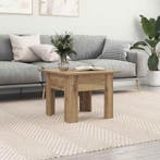 vidaXL Salontafel Artisan Eiken 55 x 55 x 42 cm Bewerkt hout, Verzenden, Vierkant, Nieuw, 50 tot 100 cm