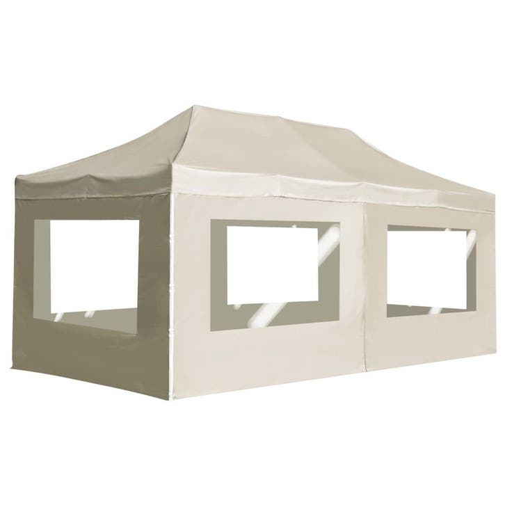 vidaXL Partytent inklapbaar met wanden 6x3 m aluminium crème, Tuin en Terras, Partytenten, Partytent, Nieuw, Verzenden