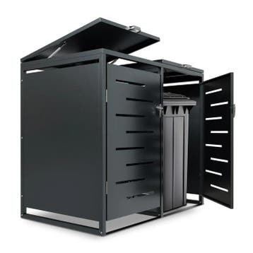 Metalen vuilnisbak box Arel - 120L - 2-Delig, Verzenden, Nieuw