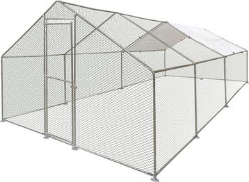Kippenren Flamingo Doerak 600 – Extra Grote Metalen Buite., Verzenden, Nieuw, Kippenhok of Kippenren