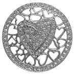 Fako Bijoux - Magneet Broche XL - Hart Kristal Rond -, Sieraden, Tassen en Uiterlijk, Broches, Verzenden, Nieuw