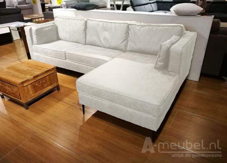 Loungebank Borne - loungebanken - Wit, Huis en Inrichting, Banken | Sofa's en Chaises Longues, 150 cm of meer, Nieuw, 200 tot 250 cm