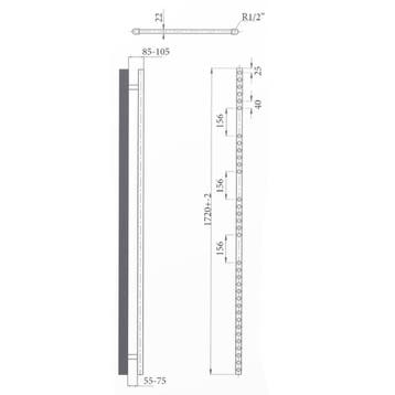 Elektrische Design Radiator Sanicare Plug & Play 172x45 cm, Ophalen of Verzenden, Nieuw