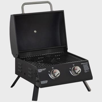 Outsunny Draagbare Gas BBQ Tafel met 2 Brander, Opvouwbaar, Verzenden, Nieuw