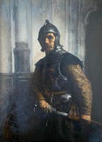 Dutch school (XIX) - Soldaat in harnas