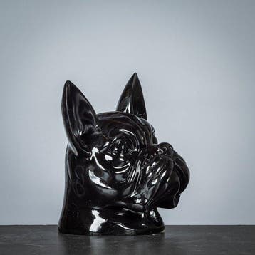 Figuur - Decoratieve Buldog kop - polystone