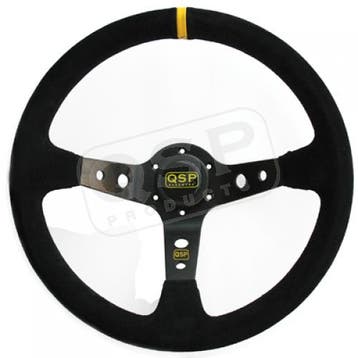 QSP stuur suede 90mm diep zwart, Auto-onderdelen, Verzenden, Nieuw