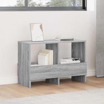 vidaXL Tijdschrift Rek Grijs Sonoma 68,5 x 30 x 45 cm, Huis en Inrichting, Woonaccessoires | Krantenbakken en Lectuurbakken, Verzenden