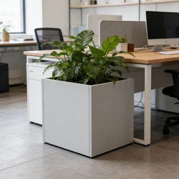 Plantenbak Vaargel buiten bloembak 60x60x60 cm knoflook beig, Tuin en Terras, Verzenden