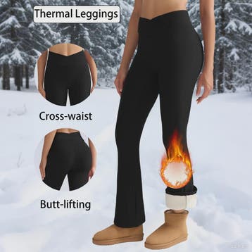 Dames Fleece Leggings - Hoge Taille, Thermo, Flared Model vo, Kleding | Dames, Verzenden, Nieuw