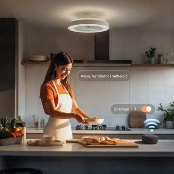 2dekans | Avacy Plafondventilator met Verlichting -, Ophalen of Verzenden, Zo goed als nieuw