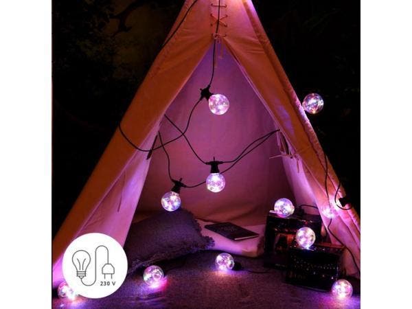 Veiling - JPro 20 Multicolor LED Lichtsnoer Buiten op Netstr, Tuin en Terras, Buitenverlichting