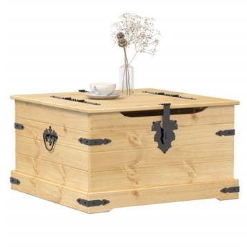 vidaXL Opbergbox Corona 78x78x45 cm massief grenenhout, Huis en Inrichting, Verzenden, Nieuw