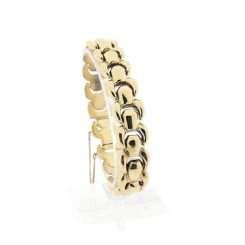 Gouden Bismarck schakelarmband, Ophalen of Verzenden, Gebruikt, Goud, Goud