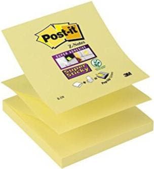 Post-it Z-notes 76x76mm super sticky geel (90 vel), Verzenden, Nieuw