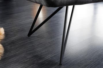 Design bank EUPHORIA 160cm donkergrijs fluweel retrostijl, Huis en Inrichting, Banken | Bankstellen, Ophalen of Verzenden, Nieuw