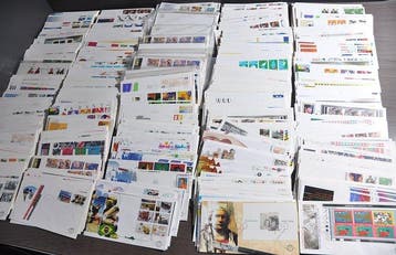 Nederland - Doos vol met een Meest onbeschreven partij met, Gestempeld