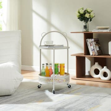 Serveerwagen Jässaatka trolley 76x40 cm grijs [en.casa], Verzenden