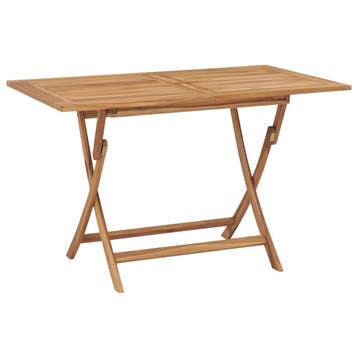 vidaXL Tuintafel inklapbaar 120x70x75 cm massief teakhout, Verzenden, Nieuw, Hout